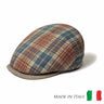 Saint Martin - Monte Rosso Plaid Flat Cap - style made in Italy