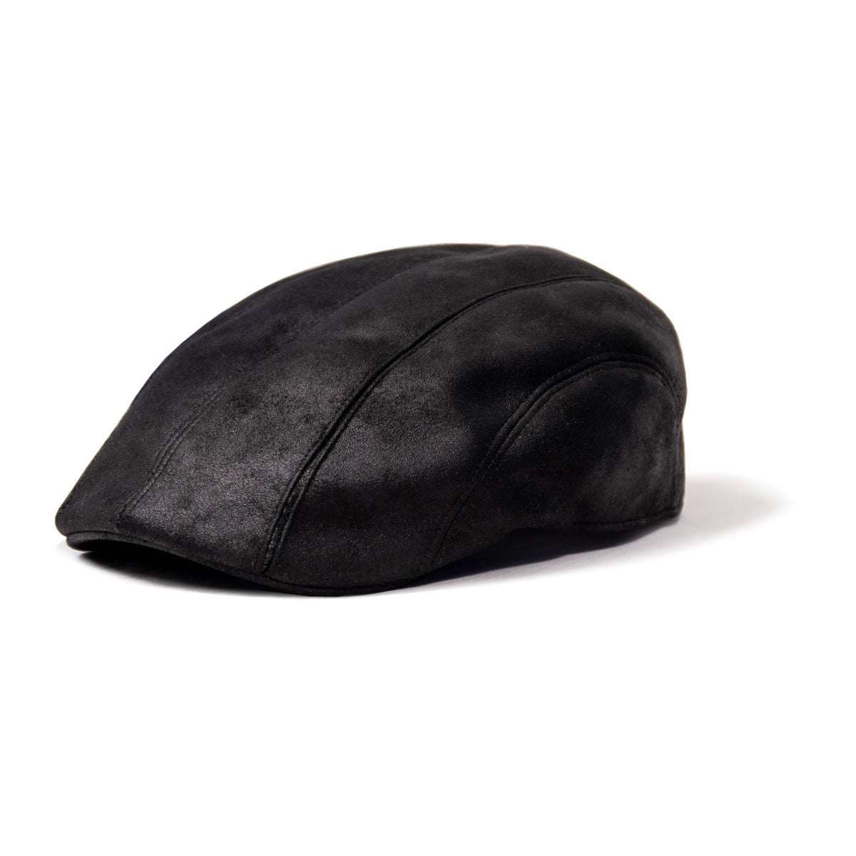 Saint Martin - Faux Leather Driver Cap Black (Profile)
