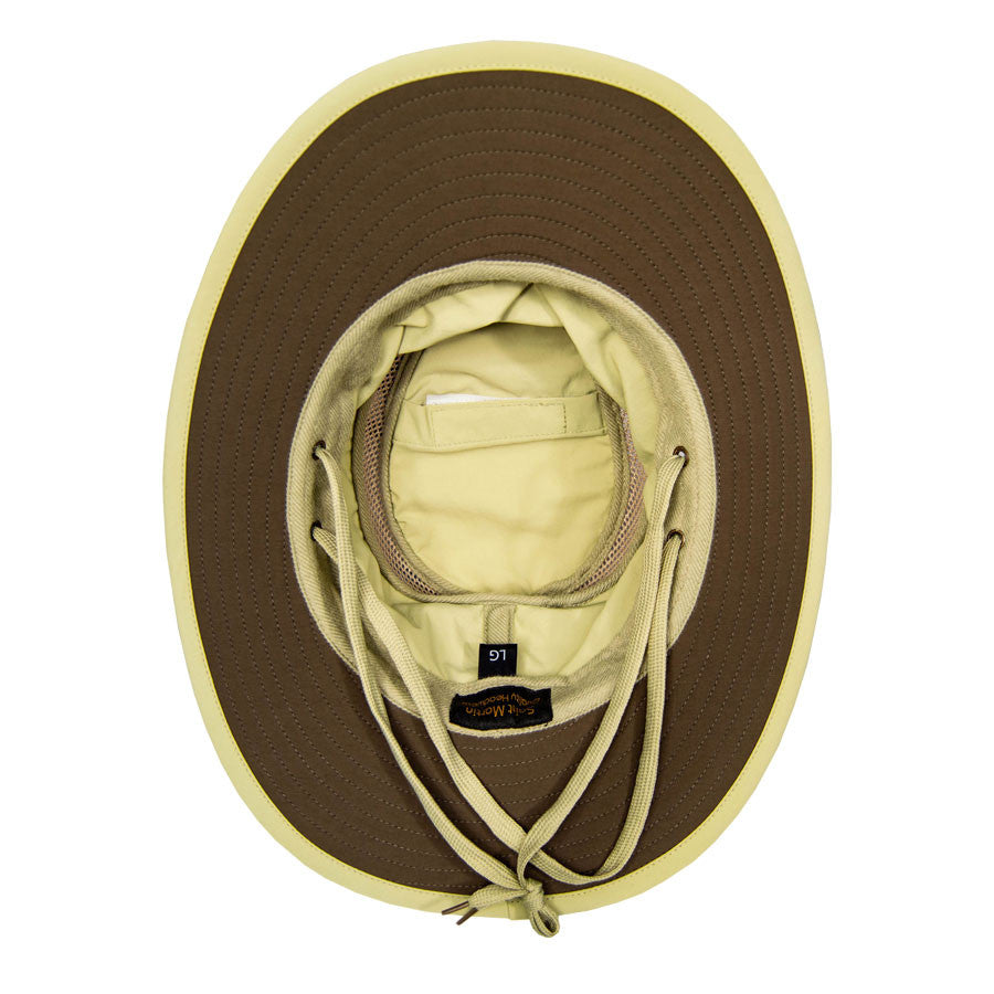 Saint Martin - Polyester Mesh Outdoor Hat in Khaki - Inside