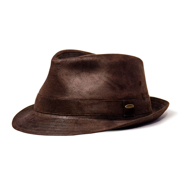 mens leather dress hats Rocky