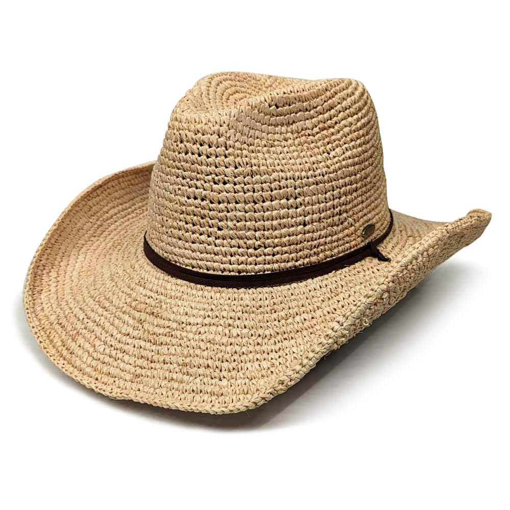 Saint Martin - Crochet Raffia Western Hat Natural - Style