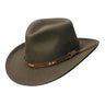 Scala - Crushable Wool Outback Hat in Khaki