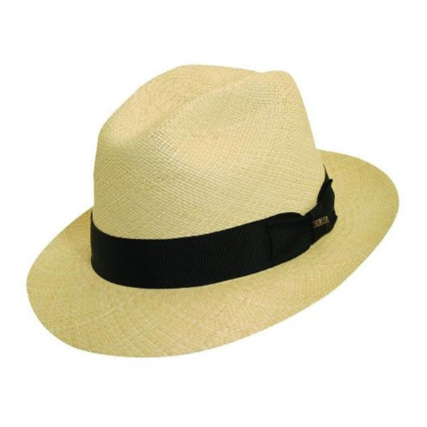 Scala - Grade 3 Panama Snap Brim Hat in Natural - Full view