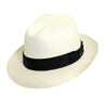 Scala - Grade 3 Panama Snap Brim Hat in White - Full view