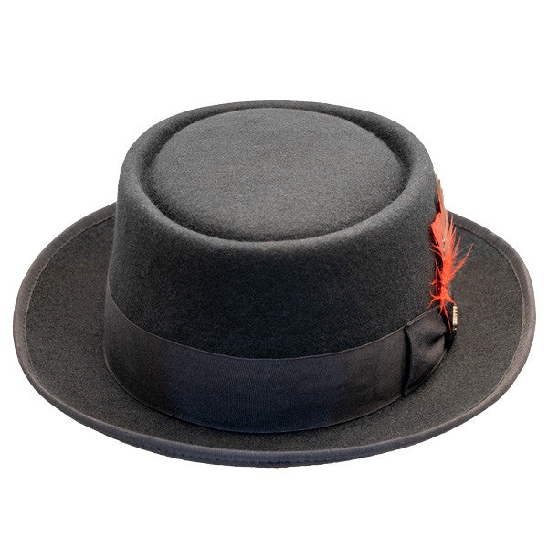 Scala - Jazz Porkpie Wool Felt Hat - Front