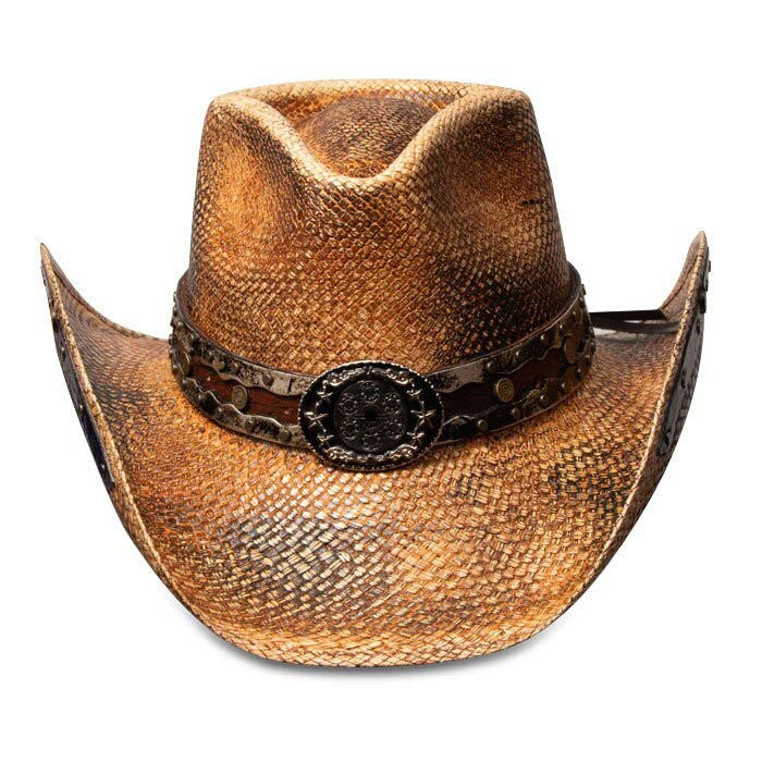 Stampede Hats - "Bullets" Genuine Panama Straw Cowboy Hat (Front)