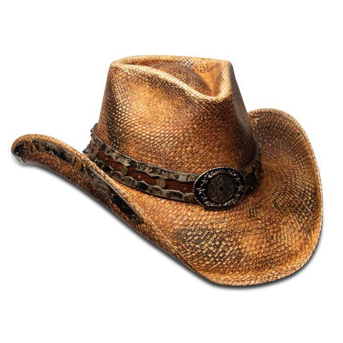 Stampede Hats - "Bullets" Genuine Panama Straw Cowboy Hat (Opposite Side)