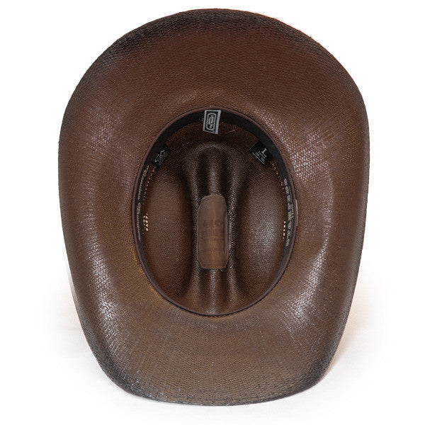 Stampede Hats - Studded Brown Stallion Cowboy Hat - Bottom, Inside, Straight On
