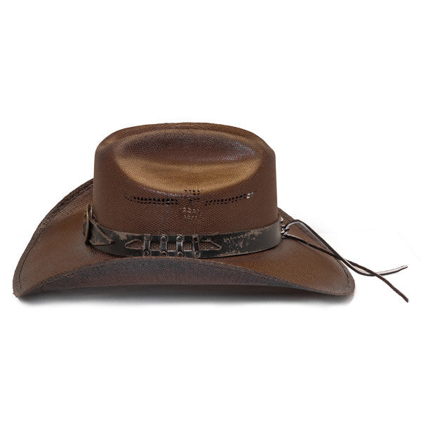 Stampede Hats - Studded Brown Stallion Cowboy Hat - Side
