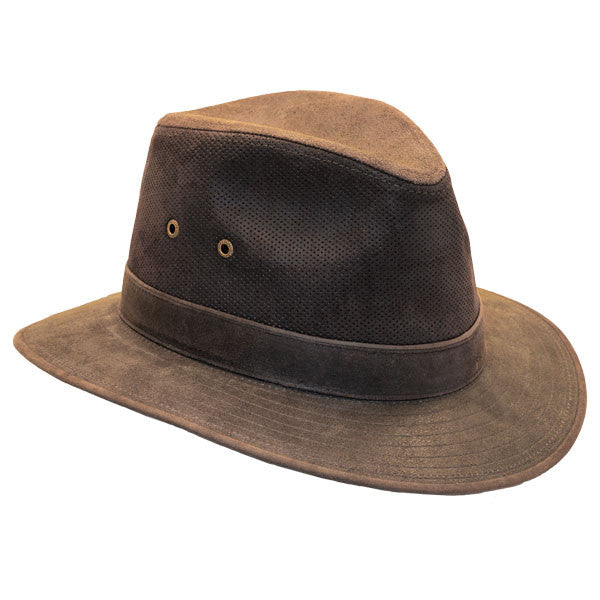 Stetson - Tullamore Distressed Leather Safari Hat - Opposite Side