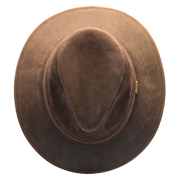 Stetson Tullamore Distressed Leather Safari Hat Hats Unlimited