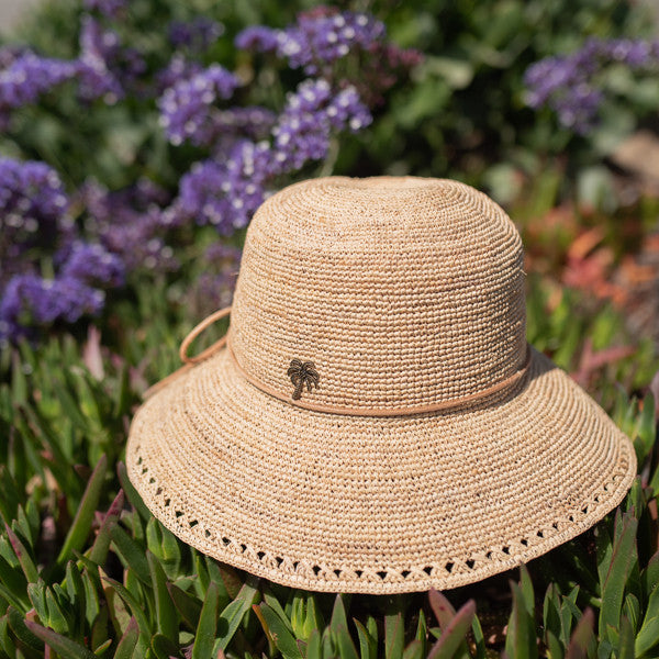 Sun 'N' Sand - Madelyn Crochet Raffia Cloche Hat - Stock Image 1