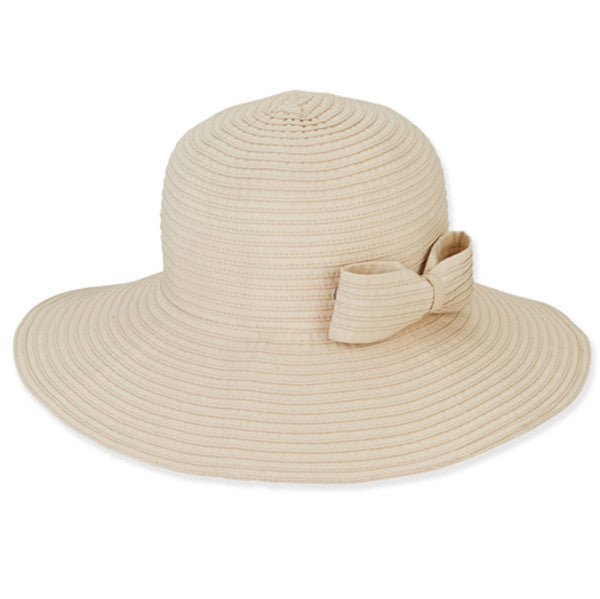 Sun 'N' Sand - Foldable Ribbon Sun Hat in Natural