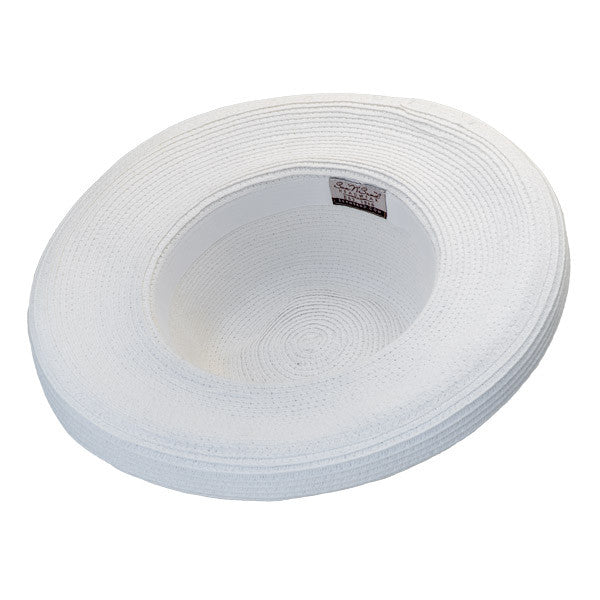 Sun 'N' Sand - Braided Up-Brim Beaded Hat in White - Bottom, Inside
