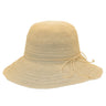 Sun 'N' Sand - Premium Raffia Wide Brim Cloche Hat - Back