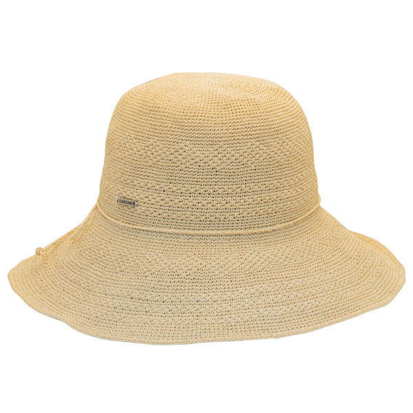 Sun 'N' Sand - Premium Raffia Wide Brim Cloche Hat - 
