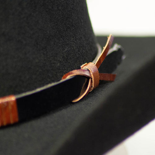 Bullhide Montecarlo Felt Black Western Hat with Braided Detail Bullhide by Montecarlo | 10X main image 3